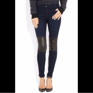 J brand skinny jeans with leather